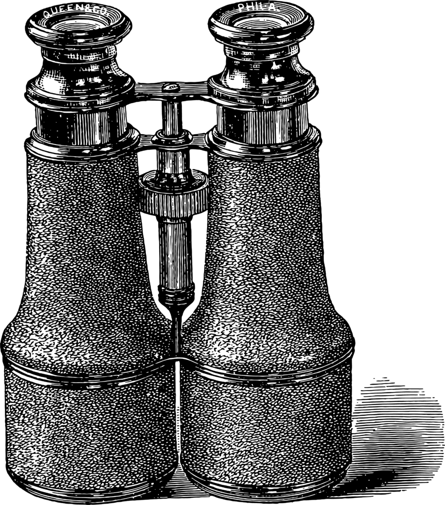 Althorn mit Verzierungen in Schwarz-Weiß Illustration