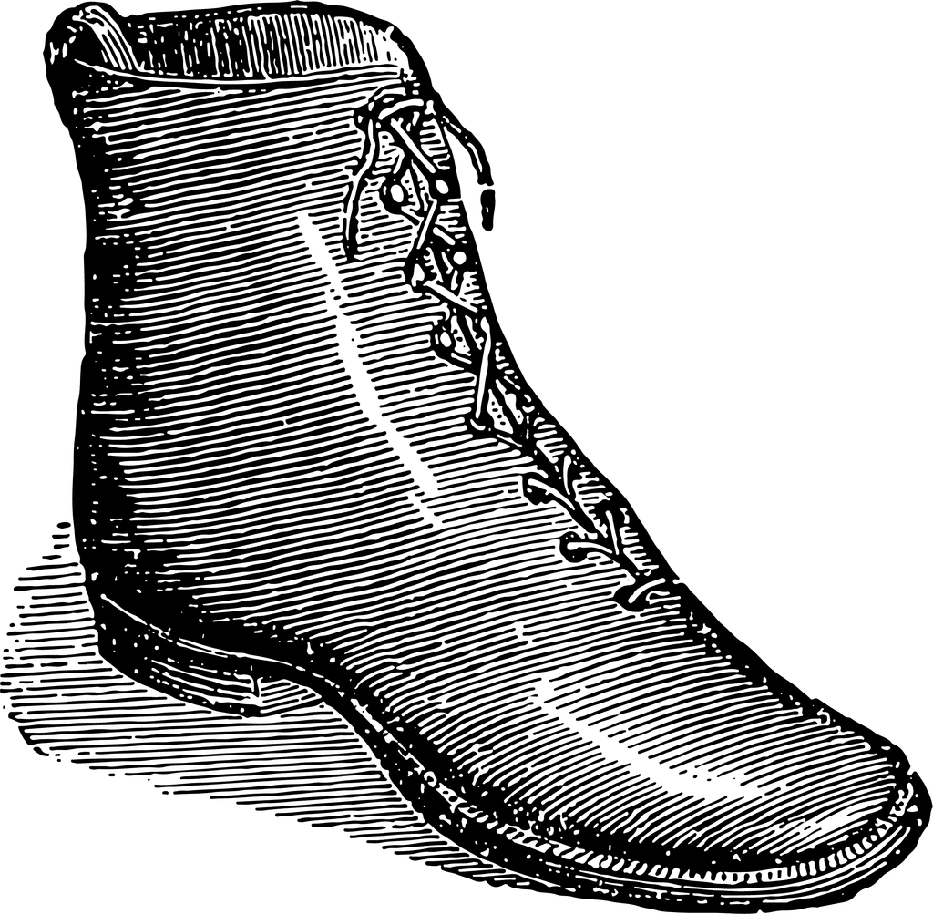 Althorn mit Verzierungen in Schwarz-Weiß Illustration