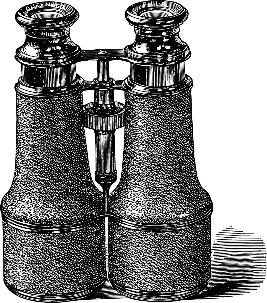 Althorn mit Verzierungen in Schwarz-Weiß Illustration